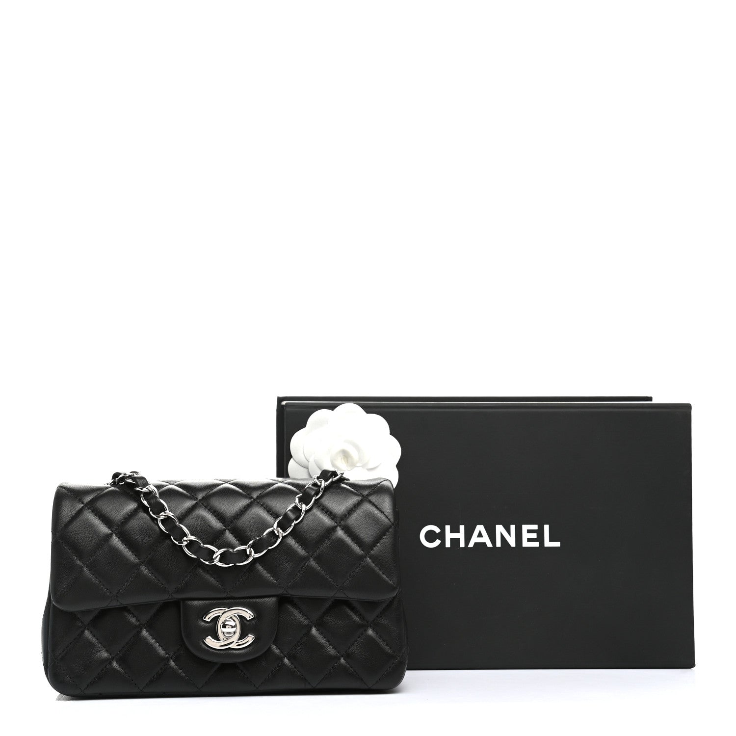 Chanel Lambskin Quilted Mini Rectangular Flap Black 11 of 11