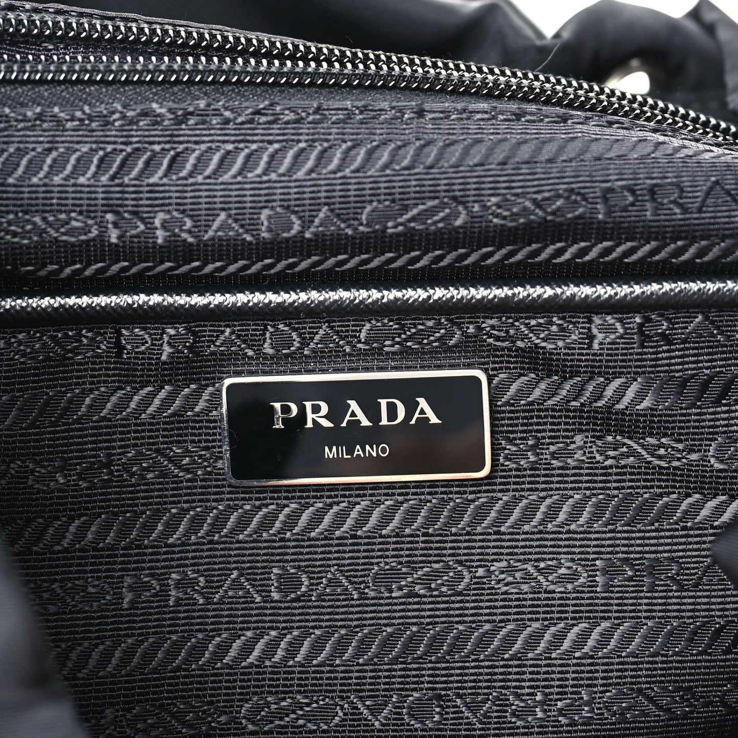 Re-Nylon Vela Saffiano Medium Backpack Black