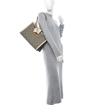 Gucci GG Supreme Monogram Medium Padlock Tote White 2 of 11