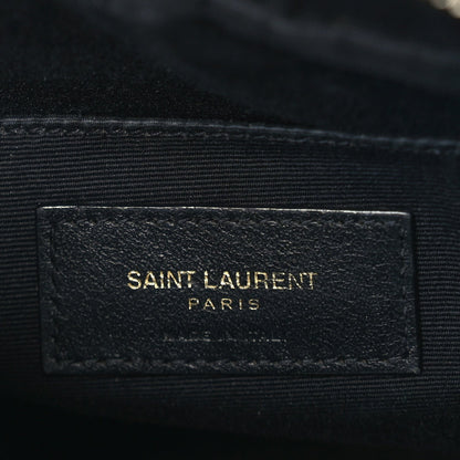 Saint Laurent Calfskin Matelasse Monogram Lou Camera Bag  Navy 5 of 8
