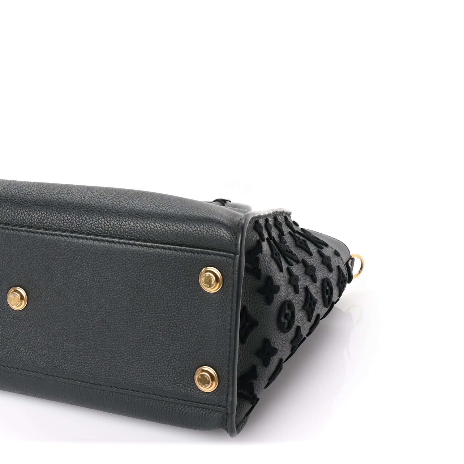 Louis Vuitton Calfskin Monogram Tufting On My Side  Black 9 of 9