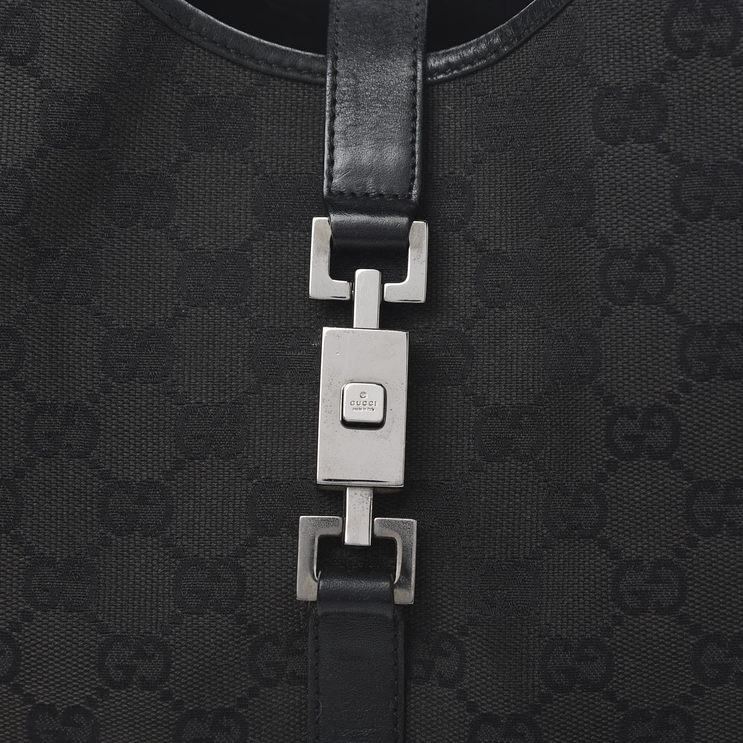 Gucci Monogram Jackie Shoulder Bag Black 15 of 15