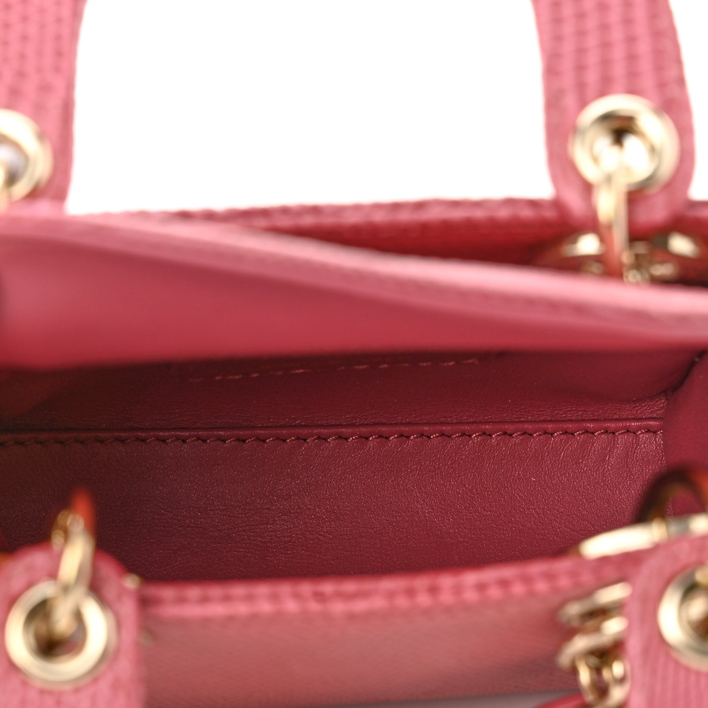 Lizard Micro Lady Dior Pink