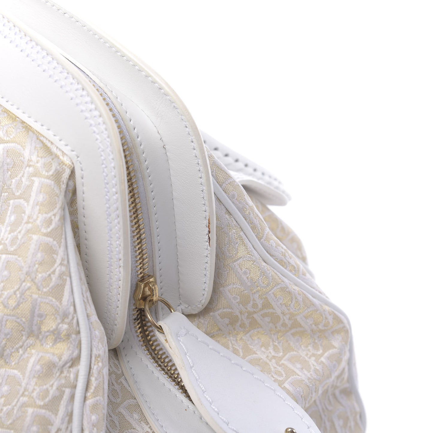 Monogram Large My Dior Frame Pocket Satchel White