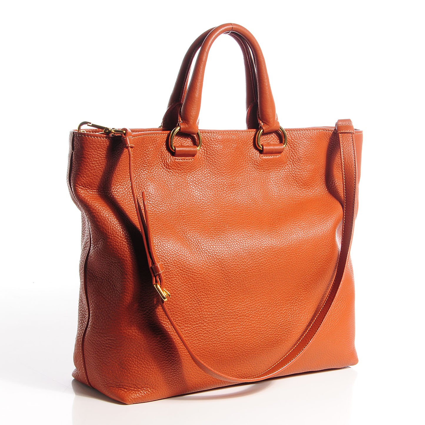 Vitello Daino Shopping Tote Rame