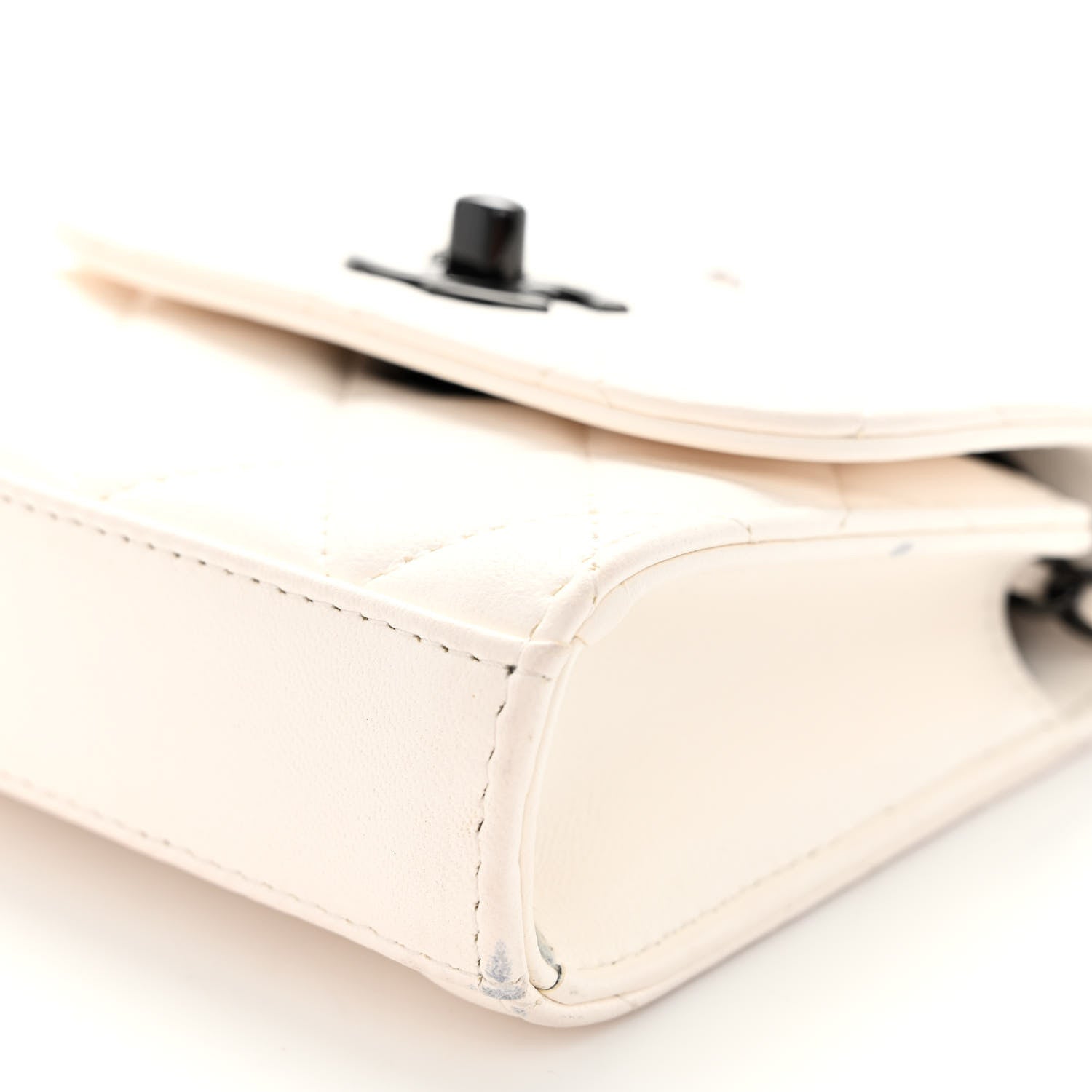 Chanel Lambskin Quilted Mini Trendy CC Clutch With Chain White 8 of 12