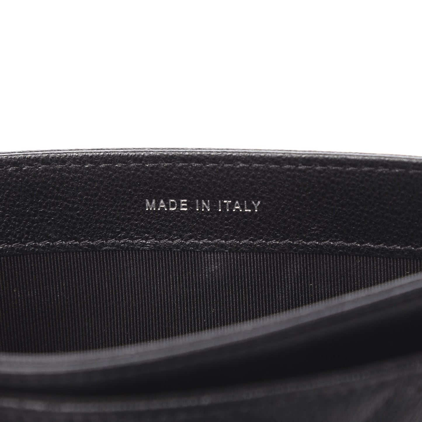 Caviar Quilted CC Box Strap Pouch Black