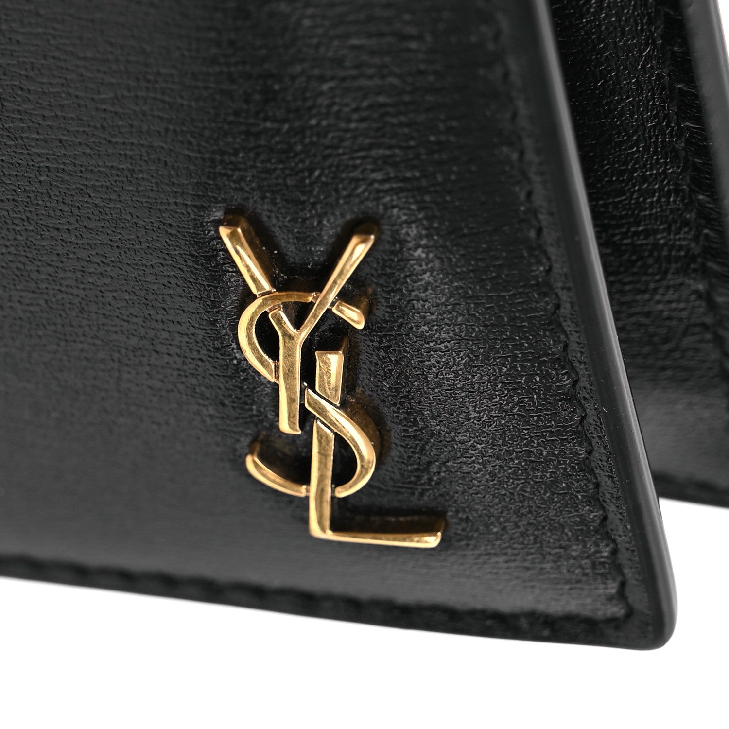 Saint Laurent Calfskin Techno Credit Card Wallet Black 11 of 12