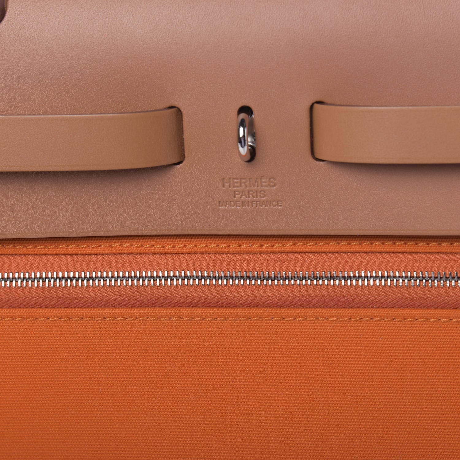 Hermes Vache Hunter Toile Herbag Zip 31 PM Orange 8 of 13