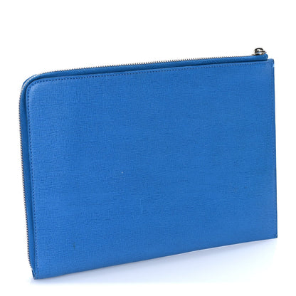 Fendi Vitello Elite Crystal Eye Monster Zip Pouch Royal Blue Papavero Multicolor 3 of 7