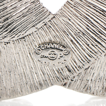 Chanel Baguette Crystal CC Brooch Silver 4 of 4