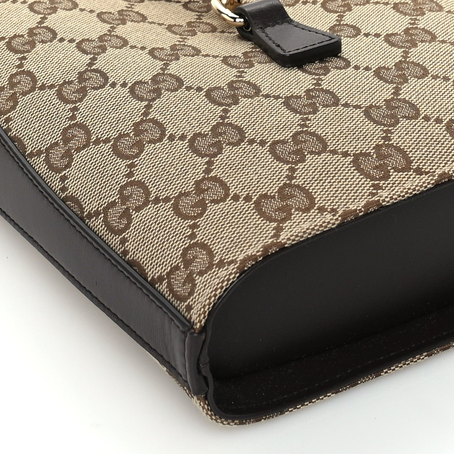 Monogram Web Mini Bucket Bag Beige Dark Brown