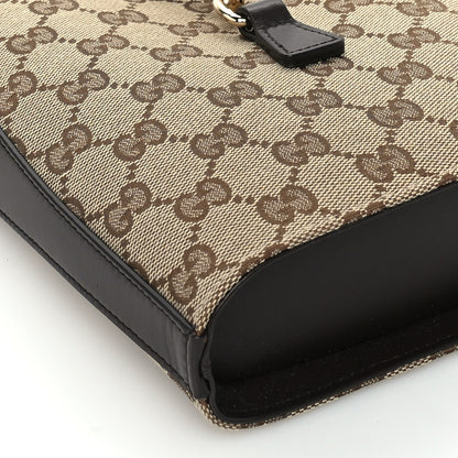 Gucci Monogram Web Mini Bucket Bag Beige Dark Brown 7 of 8