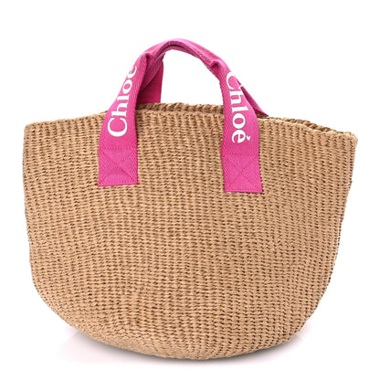 Chloe X MIFUKO Raffia Basket Bag Pink 1 of 7