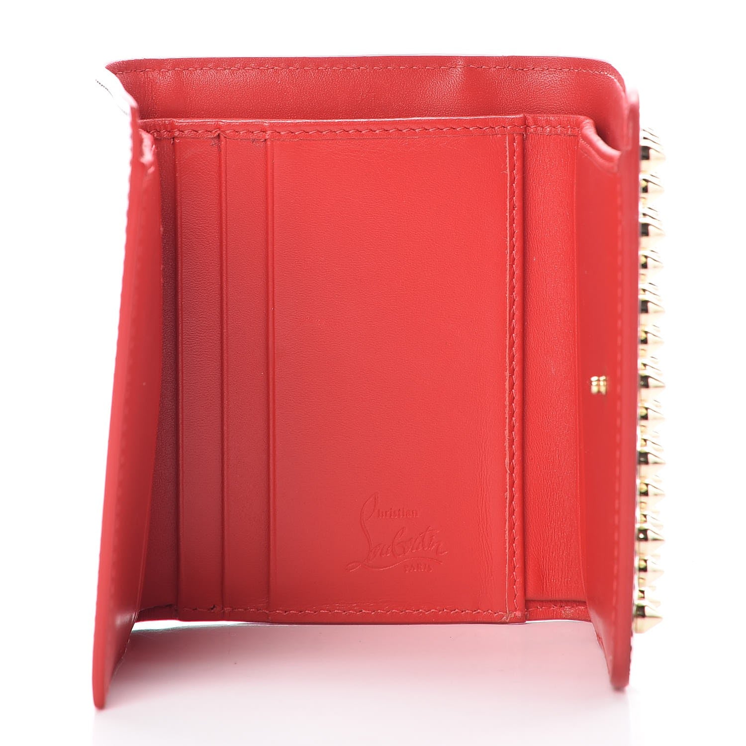 Christian Louboutin Patent Spiked Macaron Mini Wallet Leopard 5 of 8