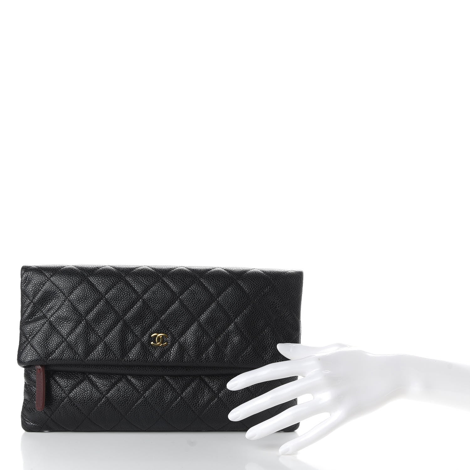 Chanel Caviar Quilted CC Beauty Clutch Black 2 of 8