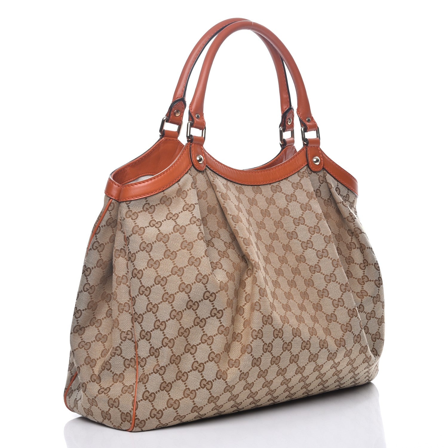 Gucci Monogram Large Sukey Tote Orange 3 of 7