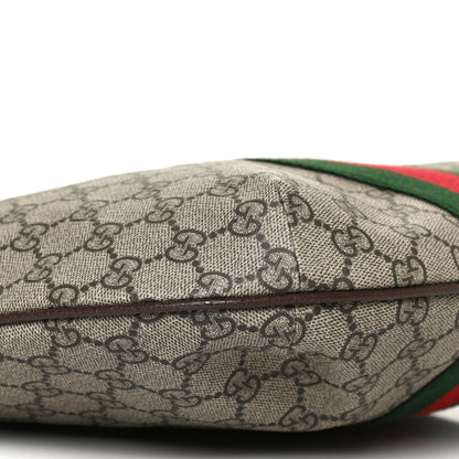 Gucci GG Supreme Monogram Web Small Ophidia Half Moon Hobo Brown 10 of 13