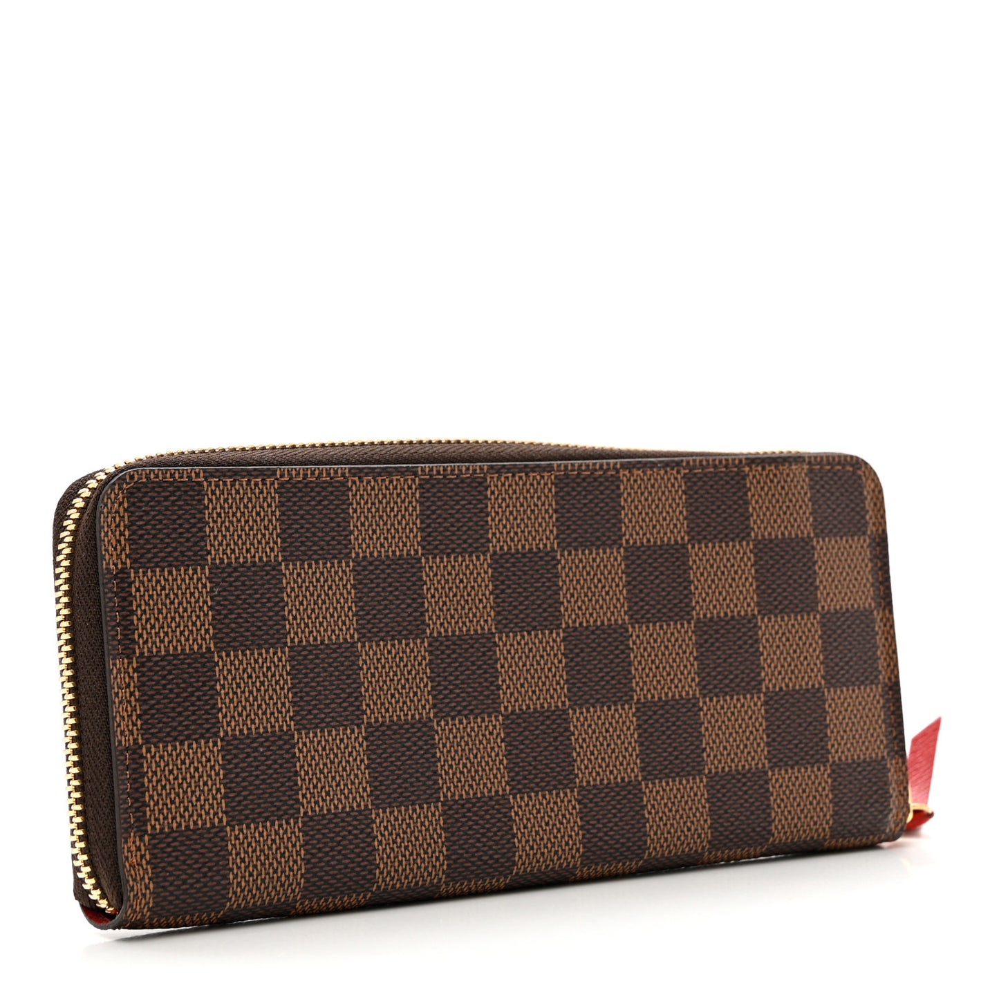 Damier Ebene Clemence Wallet Cherry
