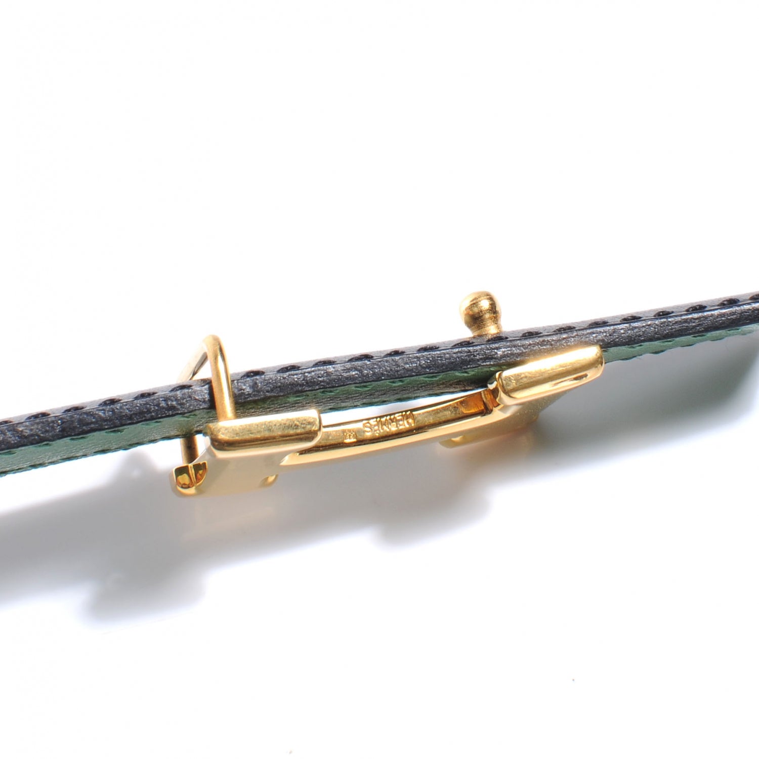 Hermes Box Courchevel Reversible Constance 18mm H Belt 65 Green Black 4 of 6