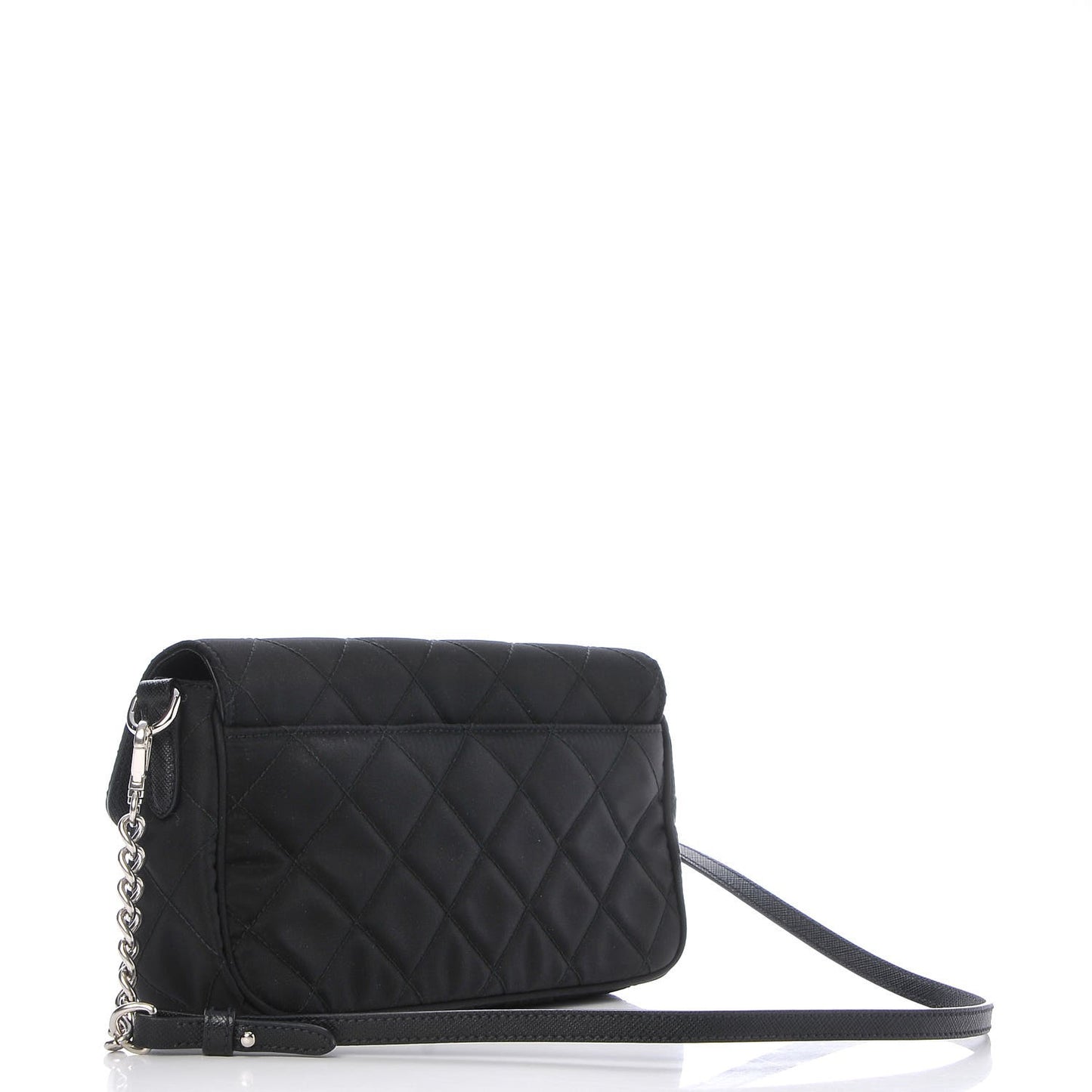 Nylon Tessuto Impuntu Quilted Flap Black