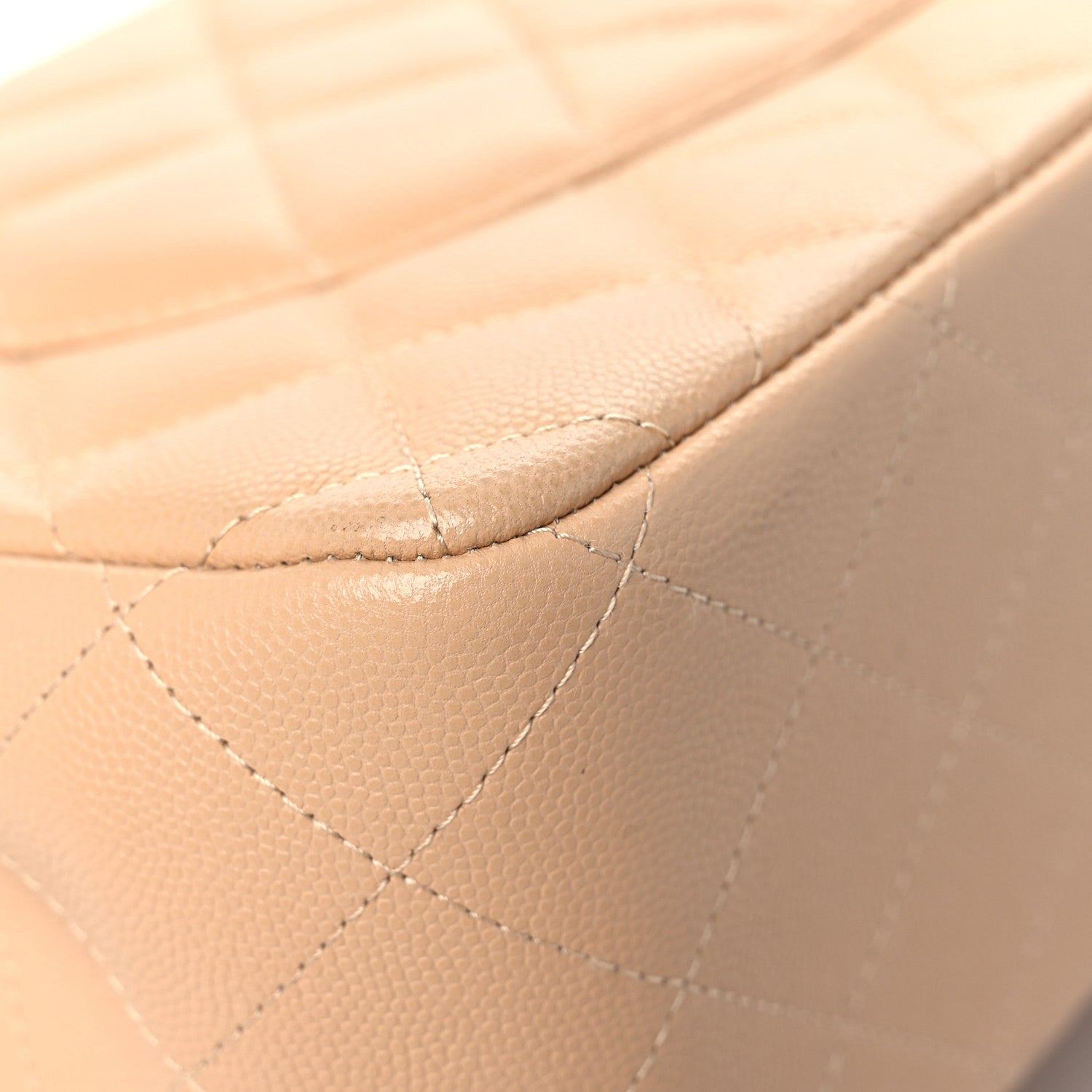 Chanel Caviar Quilted Jumbo Double Flap Beige 10 of 12