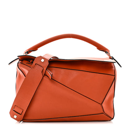 Loewe Calfskin Medium Puzzle Bag Orange 1 of 9