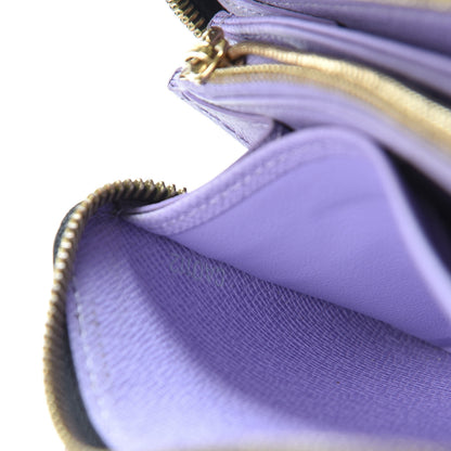 Louis Vuitton Monogram Multicolor Zippy Wallet Black Violet 8 of 8