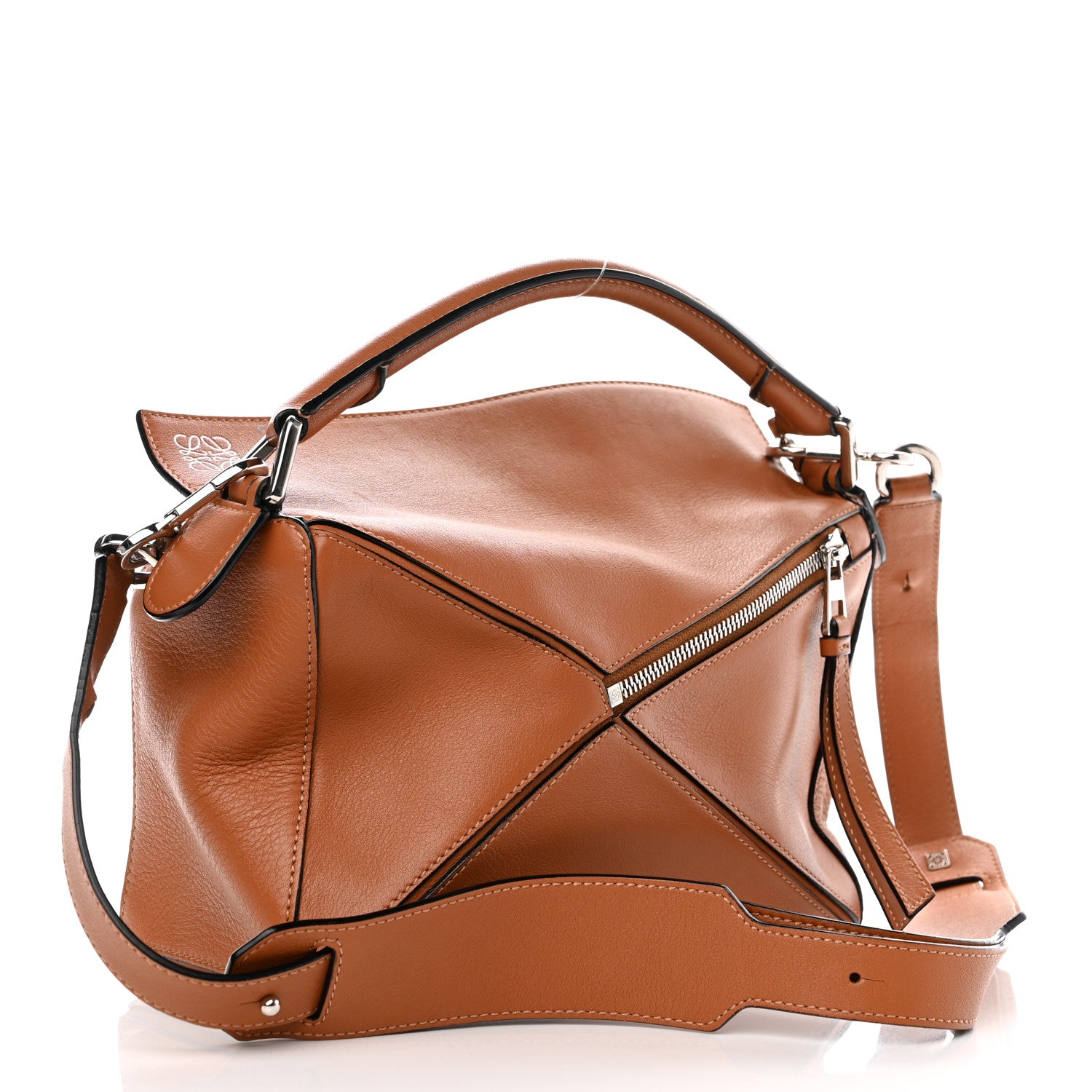 Loewe Calfskin Small Puzzle Bag Tan 3 of 9