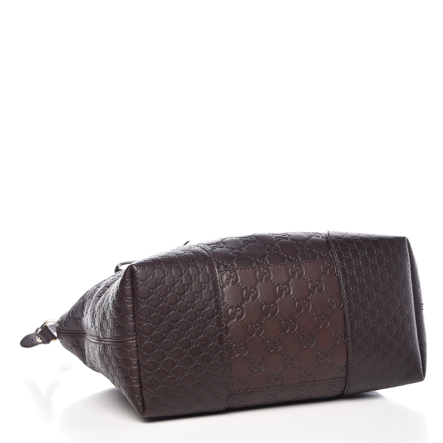 Guccissima Medium Bree Foldover Tote Chocolate