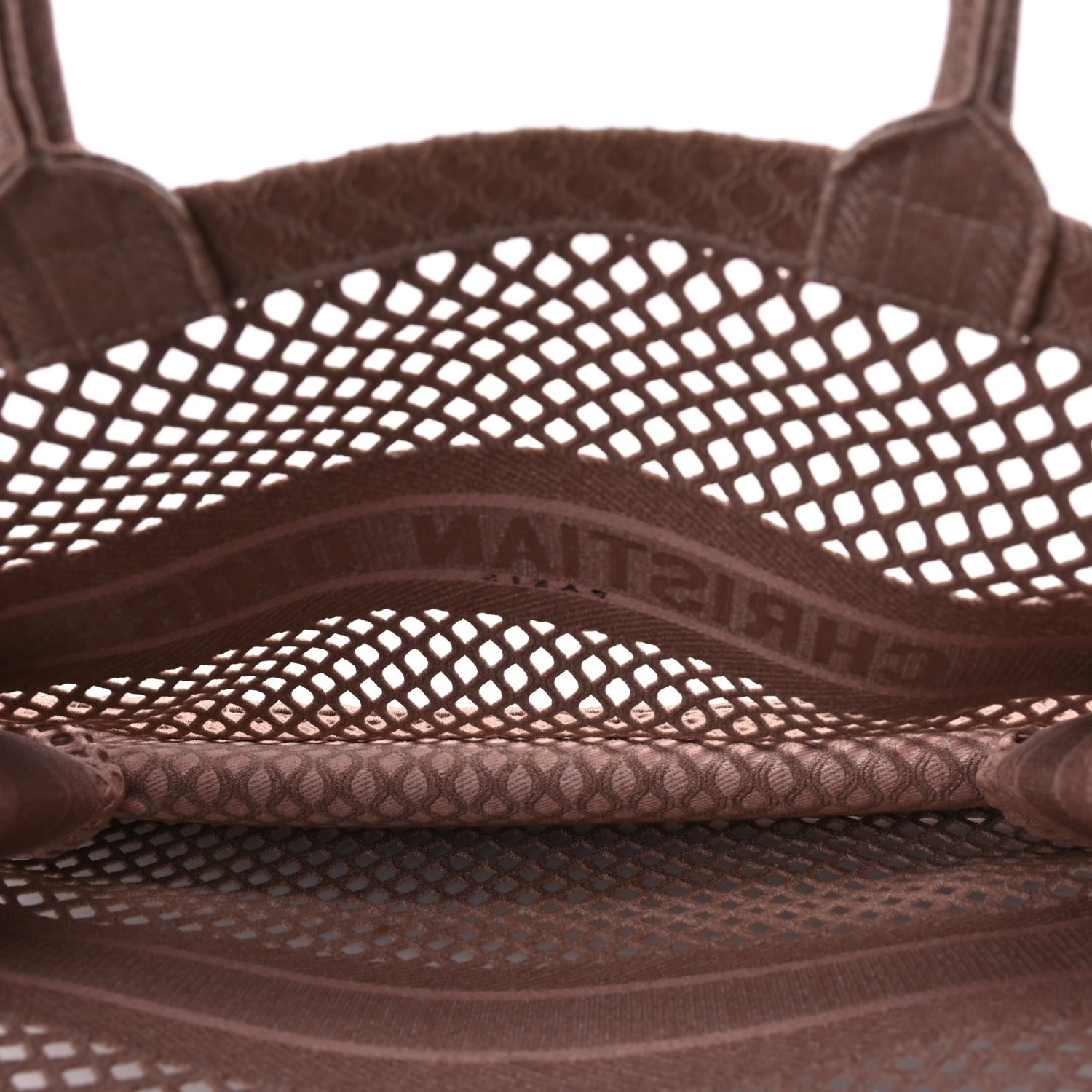 Christian Dior Mesh Embroidered Large Book Tote Clay 4 of 7