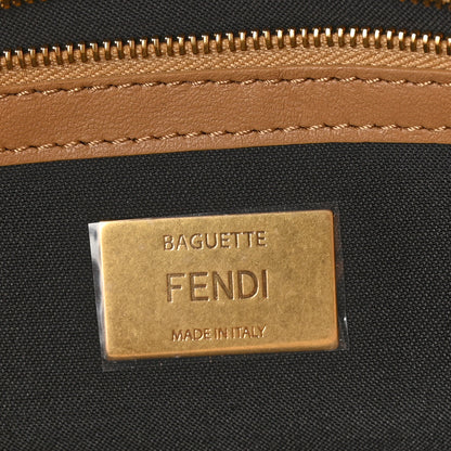 Fendi Nappa FF 1974 Embossed Baguette Miele Scuro 6 of 10