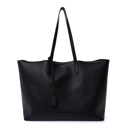 Saint Laurent Calfskin Large Shopping Tote Black 2 of 9
