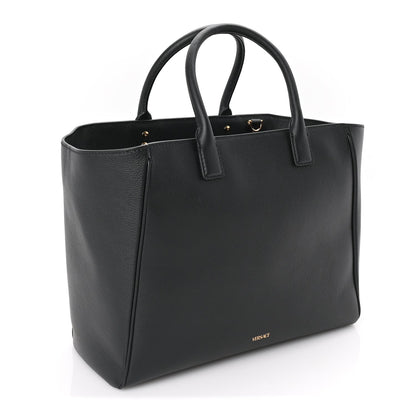 Versace Grained Calfskin Small La Medusa Tote Bag  Black 2 of 8
