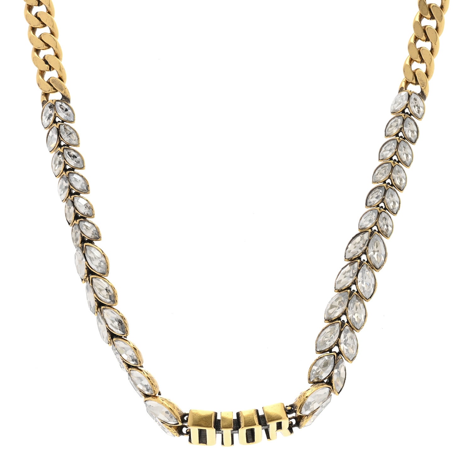 Christian Dior Metal Crystal Dio(r)evolution Choker Gold 1 of 5