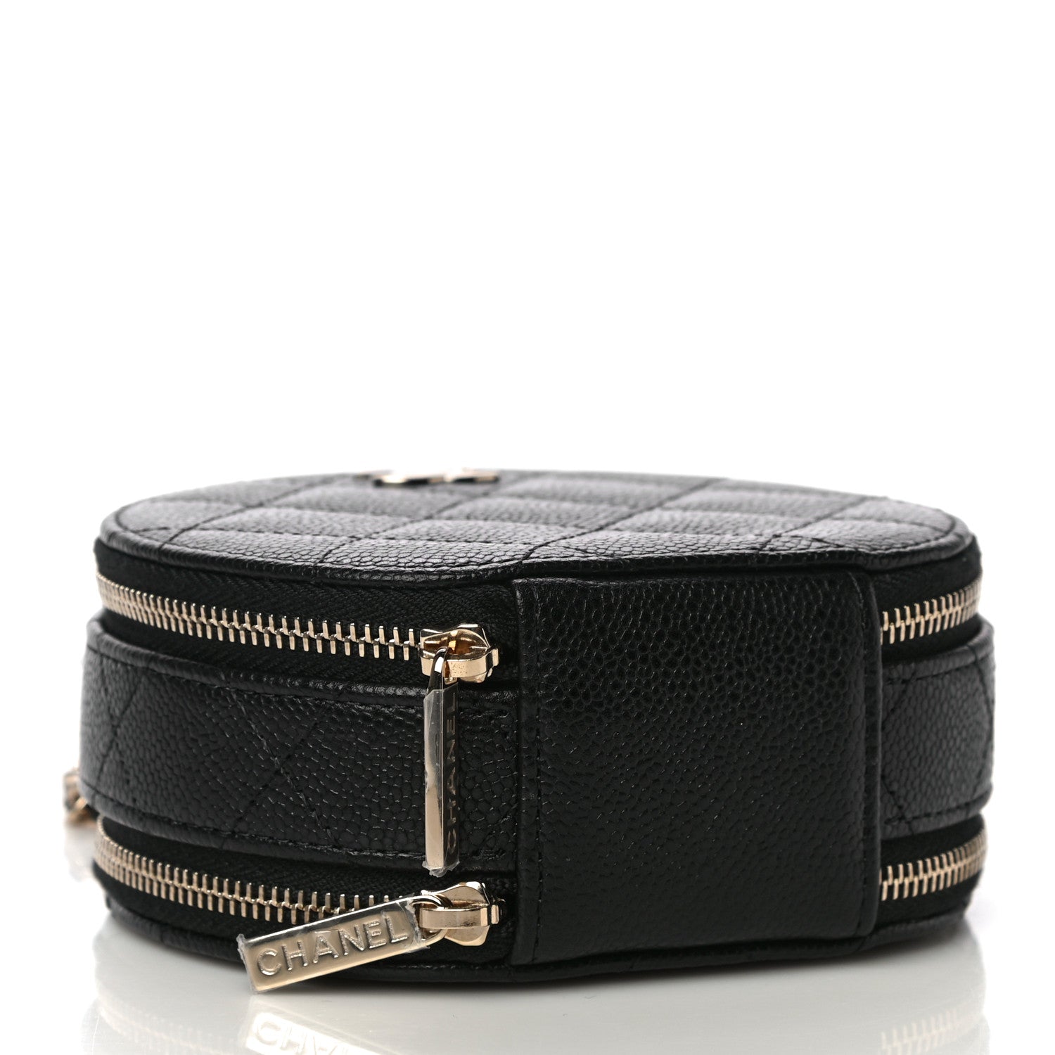 Chanel Caviar Quilted Round Handle With Care Vanity With Chain Black 4 of 11