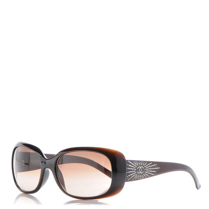 Chanel Crystal CC Logo Sunglasses 6026-B Brown 1 of 8