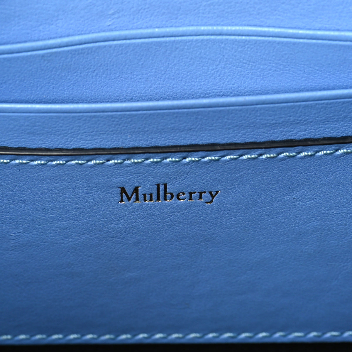 Smooth Calfskin Mini Iris Tote Blue Black