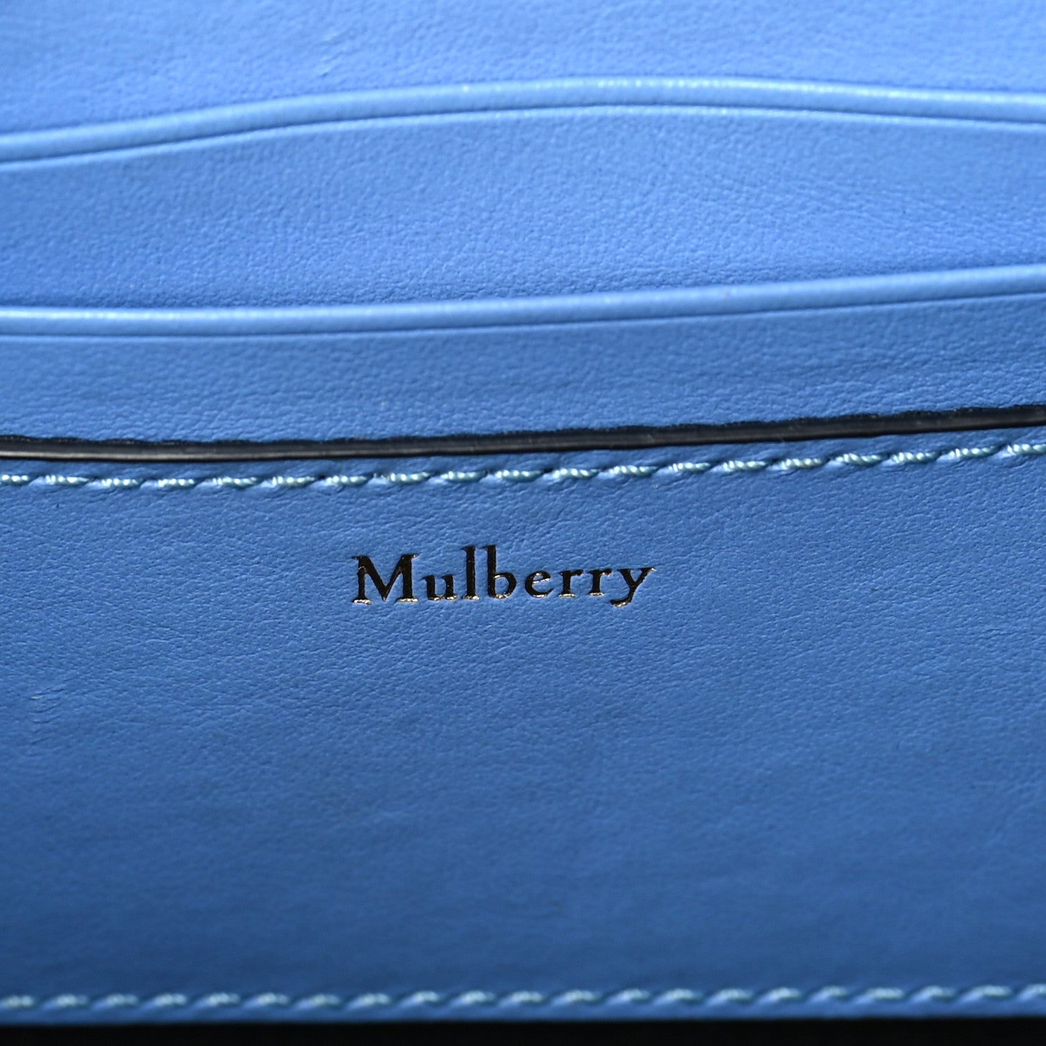 Mulberry Smooth Calfskin Mini Iris Tote Blue Black 5 of 8