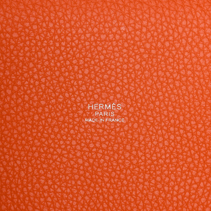 Hermes Taurillon Clemence Picotin Lock 18 PM Orange Poppy 6 of 7