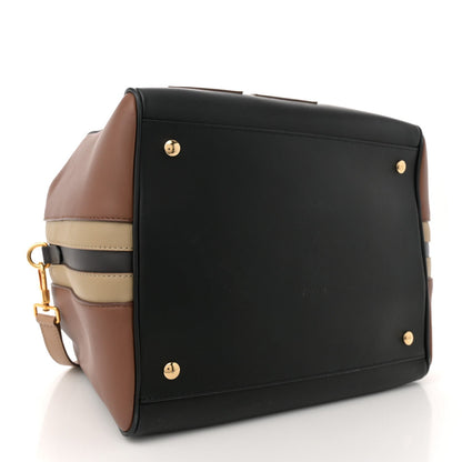 Burberry Smooth Calfskin Paneled Medium Cube Bowling Bag Black 4 of 7