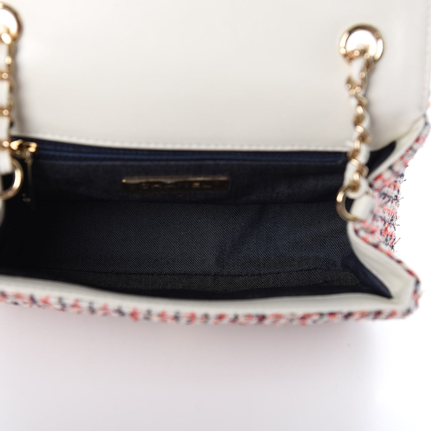 Tweed Lambskin Timeless Flap White