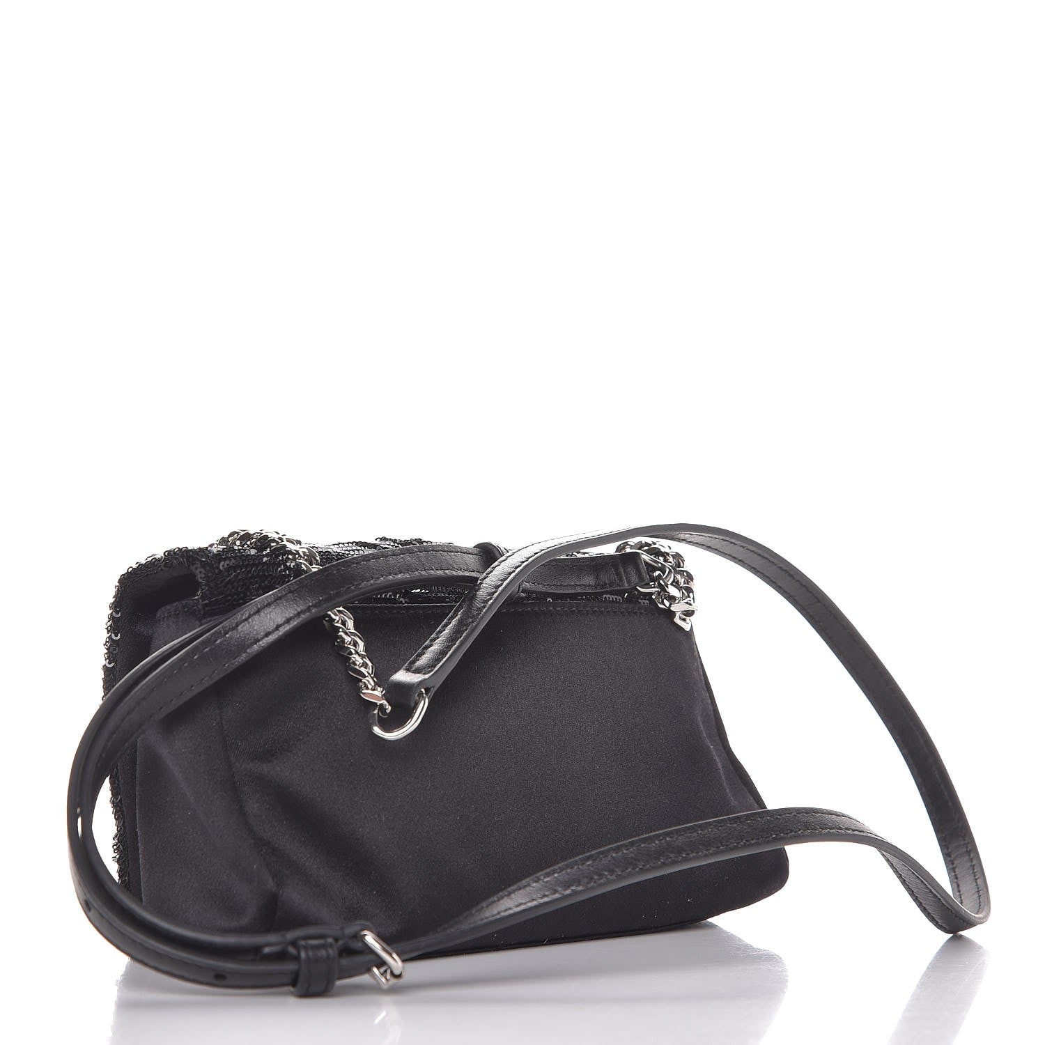 Saint Laurent Sequins Toy West Hollywood Shoulder Bag Nero Argento 4 of 7