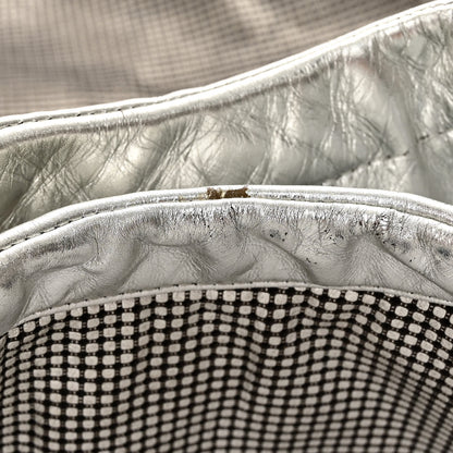 Chanel Metallic Perforated Lambskin Hollywood Hobo Silver 9 of 11