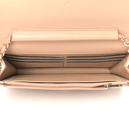 Chanel Caviar Quilted Wallet On Chain WOC Beige 5 of 11