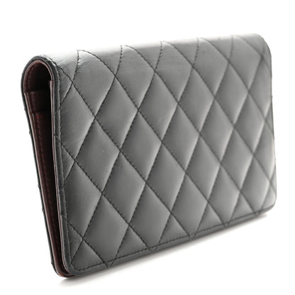 Chanel Lambskin Quilted Trendy CC Yen Wallet Black 3 of 13