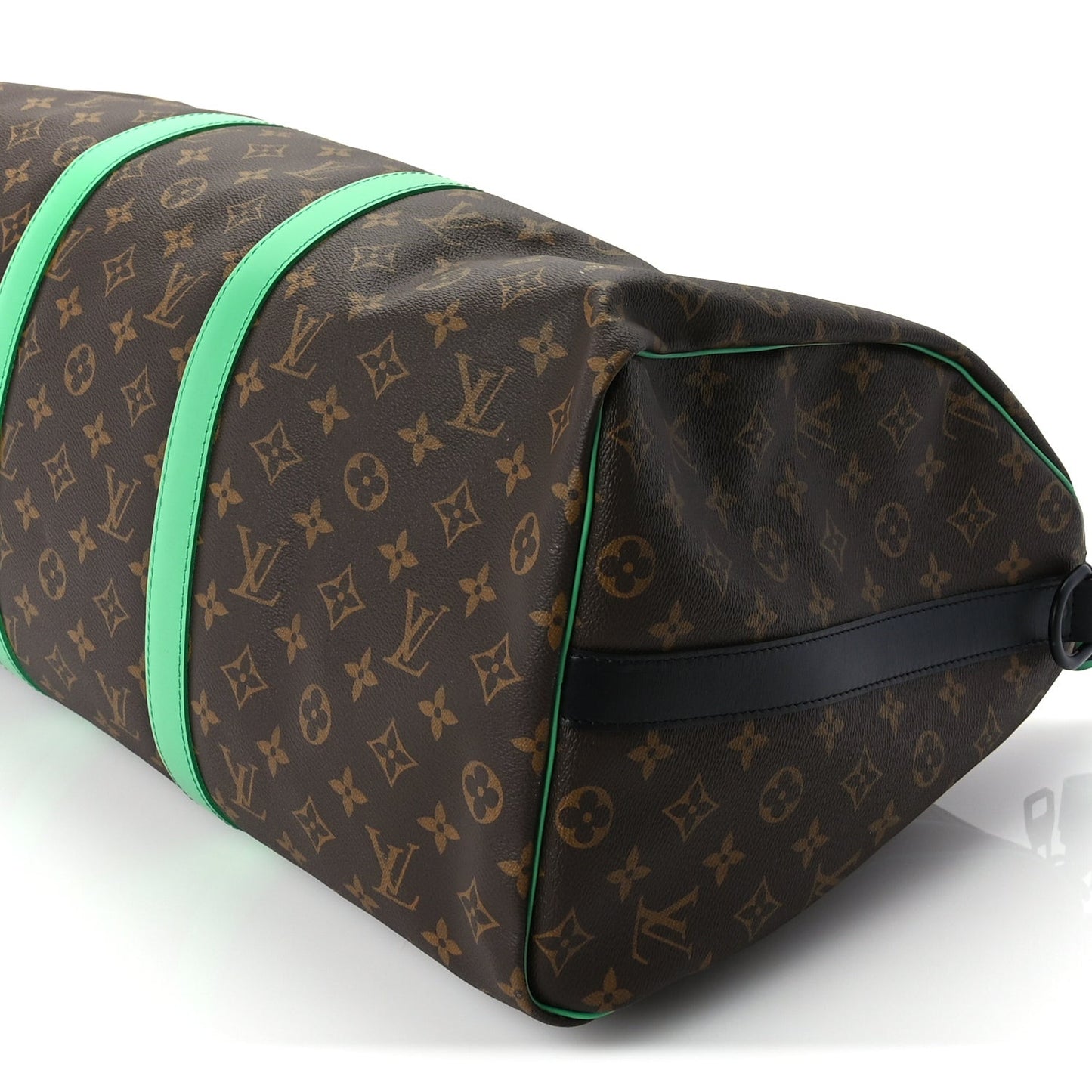 Monogram Macassar Keepall Bandouliere 50 Minty Green