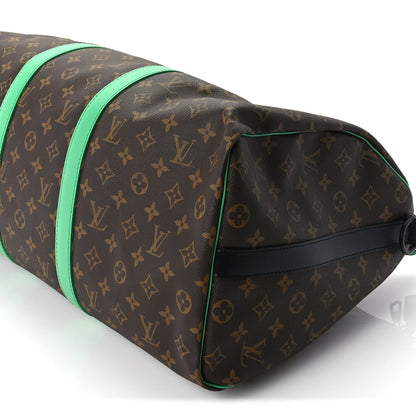Louis Vuitton Monogram Macassar Keepall Bandouliere 50 Minty Green 8 of 8