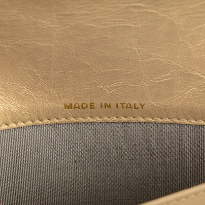 Chanel Aged Metallic Calfskin Quilted Large Palette Flap Wallet Gold 7 of 8