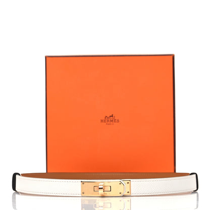 Hermes Epsom Kelly Belt White 4 of 4